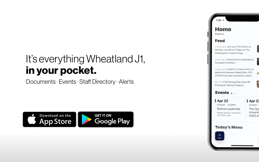 Wheatland J1 App on a smartphone